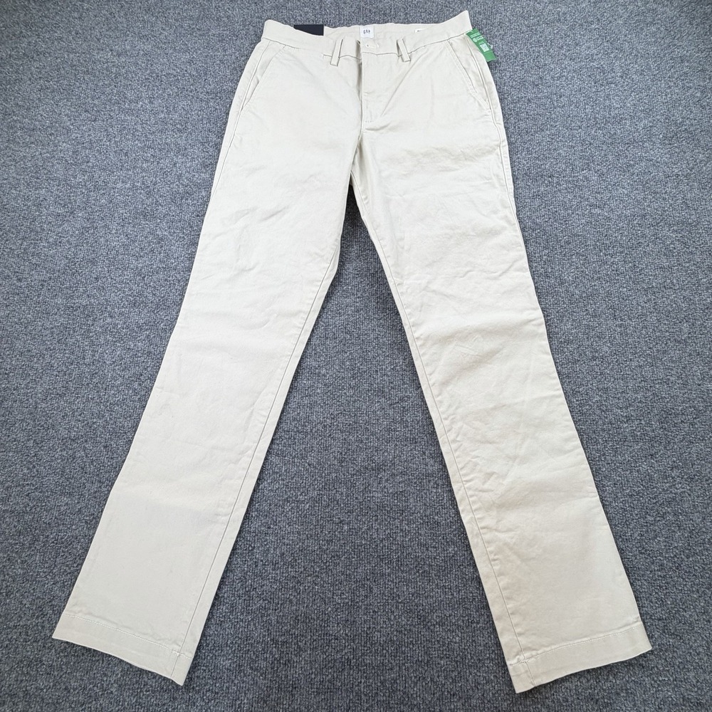 GAP GapFlex Essential Khaki Slim Pants 31x32 Beige‎ Stretch NWT
